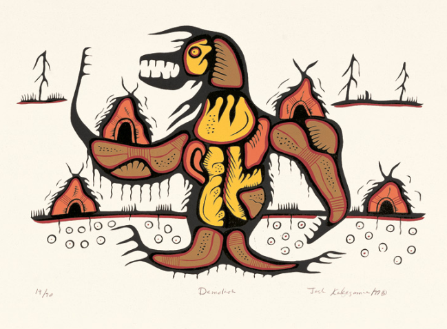 Screen Print by Joachim kakegamic called "Demolish"