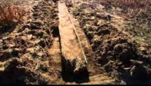 An ancient dugout canoe